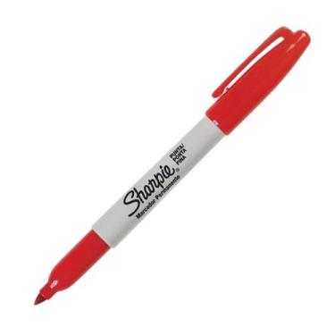 Imagem de Pincel Marcador Permanente Sharpie Ponta Fina Unidade, Vermelho