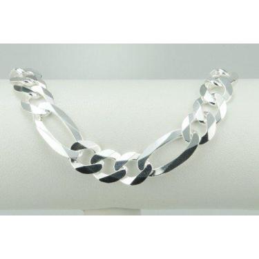 Imagem de Pulseira Italiana Grossa 11mm Elos Grumet 3 Em 1 Prata 925 - RD Magazi