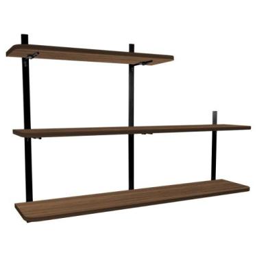 Imagem de Prateleira com 3 Níveis Decoração Sala Escritório Cardiff - Loja da Is