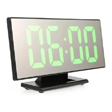 Imagem de Relogio Despertador De Mesa Digital Led Espelhado Bancada Nf - PRIME, 