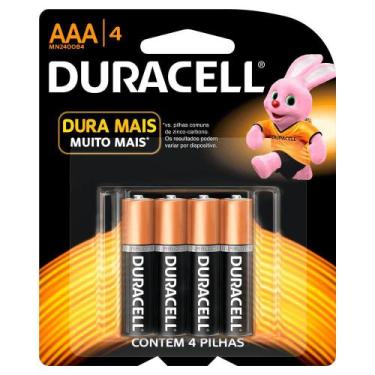 Imagem de Pilha Alcalina Palito AAA Com 4 Unidades - Duracell