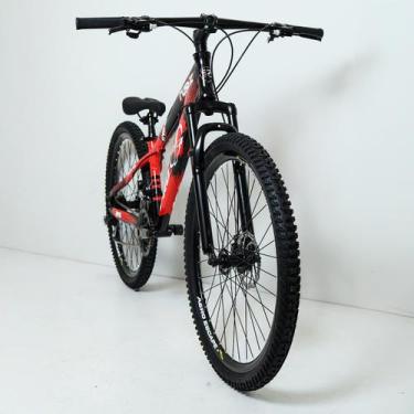 Imagem de Bicicleta 26 pro-x rustic 21v index - preto/vermelho, Rustic