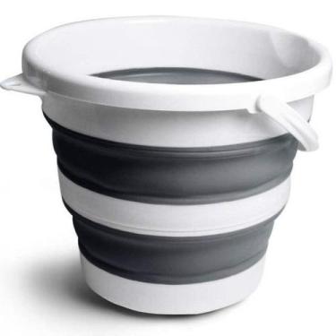 Imagem de Balde Retrátil 10l Flexível Dobrável Silicone Desmontável - Nobre