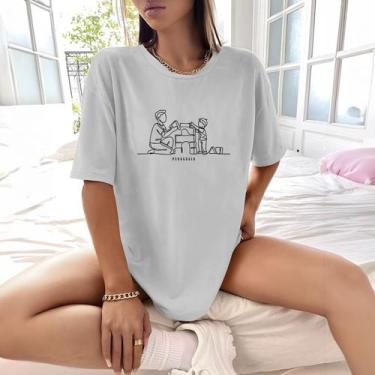 Imagem de Camisa Camiseta Feminina Estampada Pedagogia 100% Algodão Fio 30.1 Pen