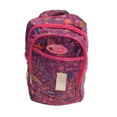 Imagem de Mochila Sport Pequena Reforçada Estampada - ROXO - PRADO