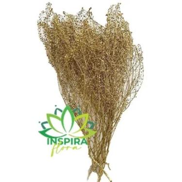 Imagem de Buquê Sementinha Desidratada Dourado Casamento Arranjo Secos - FLORA F