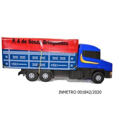 Imagem de Carreta c/ Carroceria Grande Azul P.A Brinquedos - P.A. DE SOUZA BRINQ