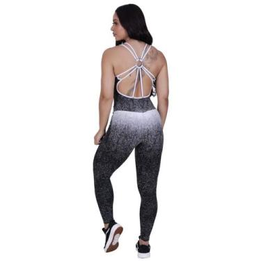 Imagem de Macacão Feminino Academia Poliamida Bojo Jacquar Grosso Degrade Orbis 