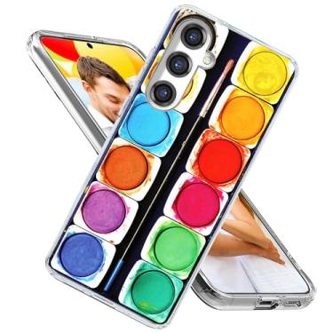 Imagem de Capa para Galaxy S24, capa para Samsung S24 para meninas mulheres e homens, capa protetora ARTIOSIT à prova de choque fina fina macia TPU transparente com design para Galaxy S24 6.1, caixa de tinta