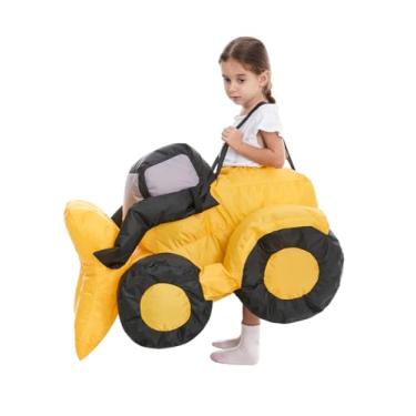 Imagem de HSCTEK Inflatable Construction Digger Costume Toddler, Blow Up Ride On Tractor Cosplay Kids Child Girls Boys, Riding Truck Halloween Costume Children 4T