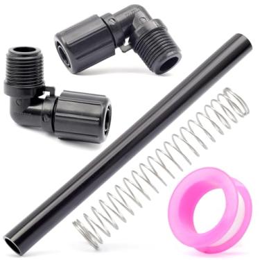 Imagem de Erchon Peças de clorador compatíveis com alimentador automático Pentair Rainbow/peças de clorador 320 e 322 Inclui conector de tubo NPT de 90 graus R172272 1/5.1 cm e tubo OD R172091 de 5/20.3 cm e