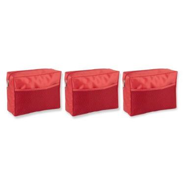 Imagem de Kit 3 Porta Objetos Grande Baú Moto Acessório Bolsinhas - Jaspe Ateliê