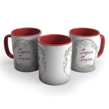 Imagem de Caneca Lindo Presente para Super Sogra Cerâmica 325ml - Live, Vermelha