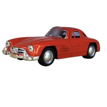 Imagem de Power Toys TECH - Miniatura Mercedes SL: Carrinho de Ferro com Portas que Abrem e Pneus de Borracha 1:32 (Vermelho)