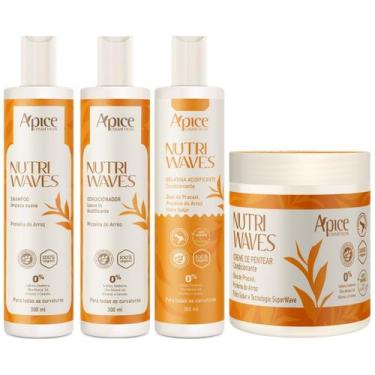 Imagem de Kit Apse Apice Nutri Waves Tratamento Completo 4 Produtos Gelatina Aci
