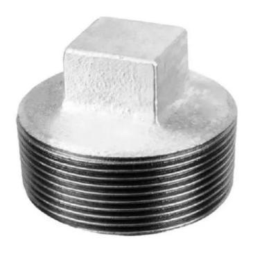 Imagem de Conexão Tampão Bujão Plugue 1.1/4'' Polegada Metal Galvanizado Tupy Tu