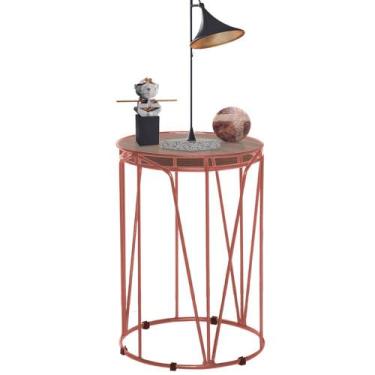 Imagem de Mesa de Canto Mercury 50x38x38 CM - Trendy, Bronze