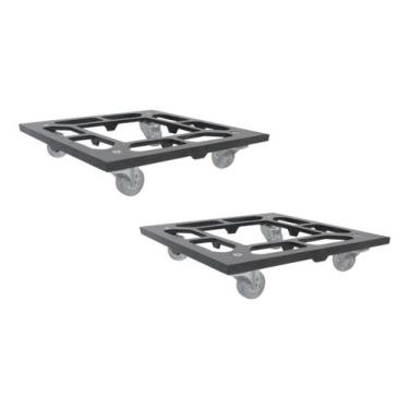 Imagem de Kit Com 2 Suportes Para Vaso 30cm Quadrado Com Rodinhas - Tecnofusi, P