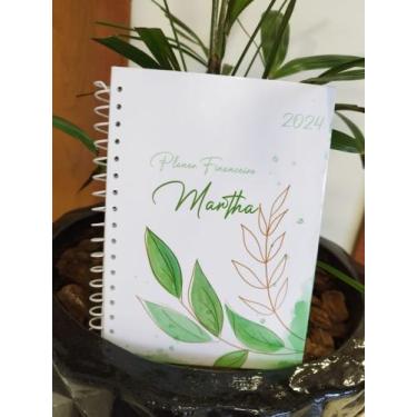 Imagem de Planner financeiro capa folhagem verde - 2 - PRODUTO ARTESANAL