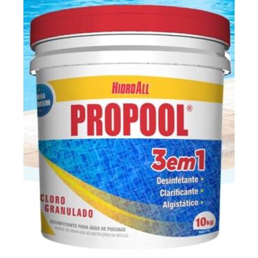 Imagem de Cloro para Piscina Estabilizado Propool 3 em 1 10 kg - Hidroall