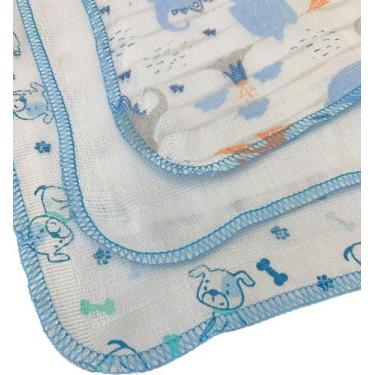 Imagem de Kit 24 Paninhos De Boca - 30x30cm Fraldinha De Boca Baby - Dugu, Mascu