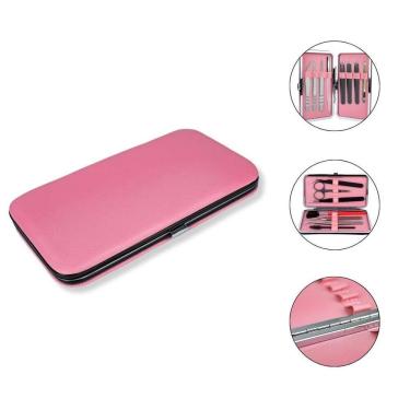 Imagem de Estojo Case Porta Pinças Cílios Sobrancelha Organizador Rosa