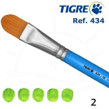 Imagem de Pincel Tigre 434 - Língua de Gato Sintético Dourado, 02