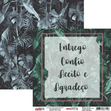 Imagem de Papel para Scrapbook OPACARD 15 x 15 cm - Tropical 1 - 2766 - Opa Cria