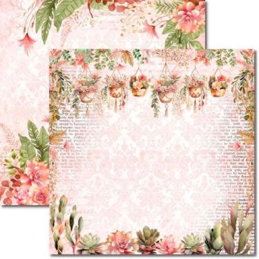 Imagem de Papel para Scrapbook Sandra Família Arte Fácil Rosê 5 - SC-853