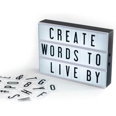 Imagem de Luminária Light Box Led Letreiro A4 Quadro Painel Cinema - Bc Bora Col