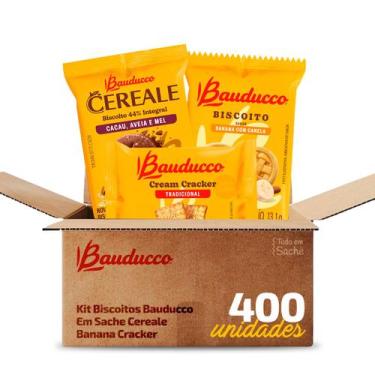 Imagem de Kit Biscoitos Bauducco Em Sache Cereale Banana Cracker 400und