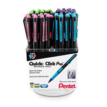 Imagem de Pentel Lapiseira Quick Click Pop, (0,7 mm) Med. Line, Barris Sortidos, Display Spinner - 42 Peças (PD217A-4)
