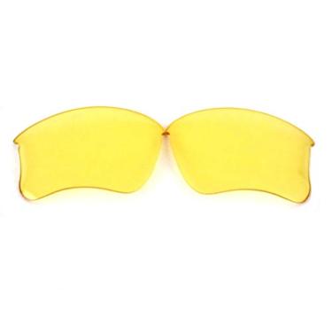 Imagem de Lentes de reposição Galaxy para óculos de sol Oakley Flak Jacket XLJ polarizadas seleção múltipla (visão noturna amarela)