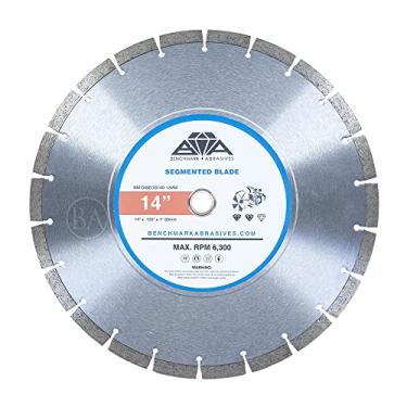 Imagem de Benchmark Abrasives Lâmina de Diamante Segmentada, Lâmina de Serra de Concreto de 14" com Núcleo de Aço para Cortar Tijolos, Cerâmica, Ladrilhos, Granito, Mármore- Lâminas de Serra (14", Aço)