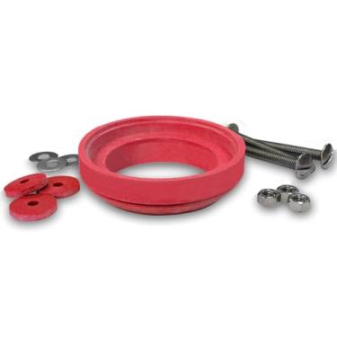 Imagem de Korky Kit universal de vedação e ferragens para tanque de vaso sanitário 481BP – Serve na maioria dos tanques de 7,6 cm – Feito nos EUA, vermelho, grande (7,6 cm)
