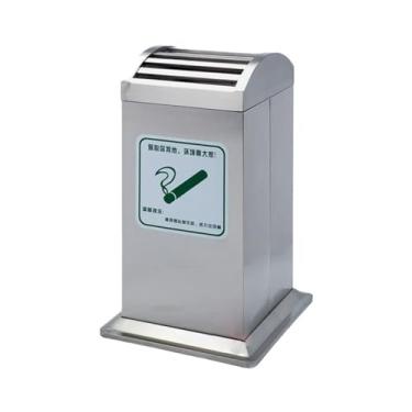 Imagem de Eliminação de bumbum de cinzas de cigarros, lata de lixo ao ar livre balde de cinzas extintor de fumaça de aço inoxidável balde de bunda de cigarro cinzeiro grande de chão, para descarte de bundas de