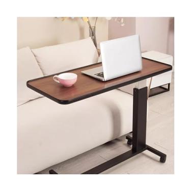 Imagem de LICONG-2020 Mesa para computador móvel, mesa de jantar móvel com rodas, mesa de cabeceira doméstica, dobrável, pneumática, elevação, cama, ferramenta, mesa de computador, mesa de escritório, mesa de