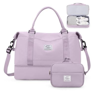 Imagem de Bolsa Weekender SYCNB para mulheres com compartimento para sapatos e produtos de higiene pessoal