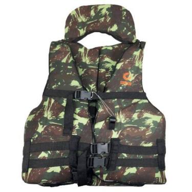 Imagem de Colete Salva Vidas Infantil Com Encosto Cabeça Piscina 20Kg