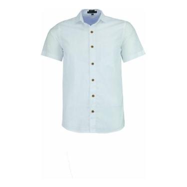 Imagem de Camisa Social Masculina Amil Mangacurta Comfort Algodão 1740, Branco, 
