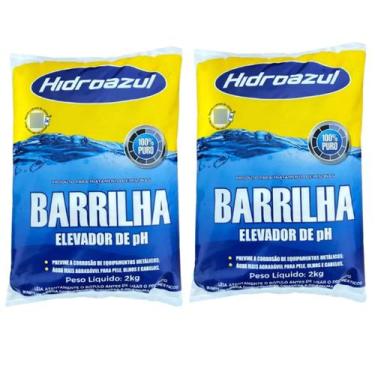 Imagem de Kit 2 Barrilha Elevador De Ph Para Piscina Hidroazul 2 Kg - Geral