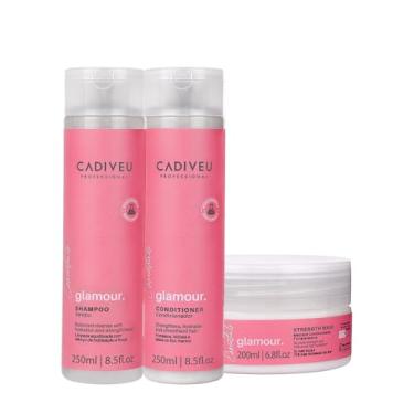 Imagem de Kit Cadiveu Profissional Essentials Glamour Shampoo Condicionador e Máscara (3 produtos)