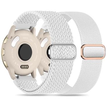 Imagem de Pulseira de relógio de nylon trançado de 18 mm compatível com Garmin Venu 2S/Venu 3S/Venu 4 de 41 mm/Vivoactive 4S/Vivomove 3S/Venu 4 de 41 mm/Forerunner 255S/Forerunner 265S, pulseira de loop de