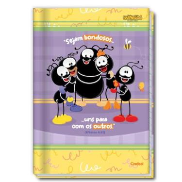 Imagem de Caderno Brochura 1/4 (A5) Tamanho Pequeno Smilingui - 1 Matéria 14x20,2cm - 80 Folhas Capa Dura Costurado - Credeal (Bondoso)