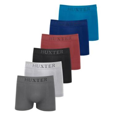 Imagem de Kit 6 Cuecas Masculinas Boxer Microfibra Huxter Sortida, GG