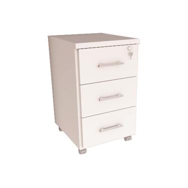 Imagem de Gaveteiro Volante com 3 Gavetas Napoli Branco