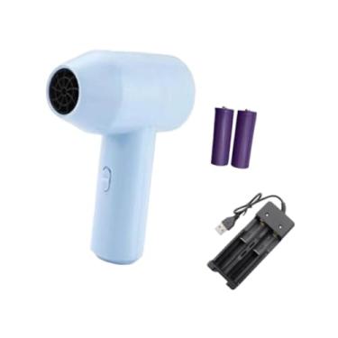 Imagem de IEUDNS Pintura de soprador de ar mini soprador de ar portátil portátil Recarregável Duster elétrico para o teclado do escritório de sofá Camping Hair Pet, Azul