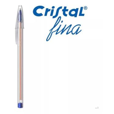 Imagem de Caneta Esferográfica Bic Cristal, Azul Ponta Fina(0,8mm)