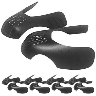 Imagem de Protetor de vincos para sapatos: Jordans Air Force 1 Dunk Low & More, 4 pares de protetores de tênis antivincos para homens, mulheres, jovens e crianças (tamanho 34-39, preto), Preto, Middle (Women' s