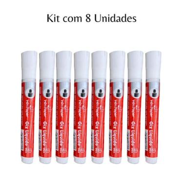 Imagem de Kit Com 8 Unidades Giz Líquido 5mm WIN PAPER  - Wincy Natal, Branco